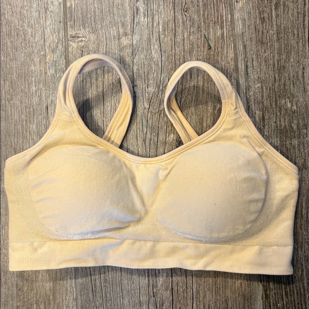 Seamless Padded Comfort Bra in Light Beige - Women Intimates